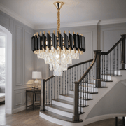 Kristály csillár VERSAILLES Nobile 5xE14, átmérő 40 cm, fényes arany és fekete kristálycsillárok alapértelmezett cím Alessandro Design