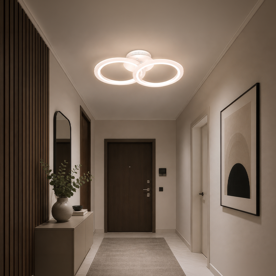 LED-es csillár távirányítóval BETTY 27W, 2 kör, hideg/meleg/semleges fény, szabályozható, fehér LED-es csillár távirányítóval Alapértelmezett cím Alessandro Design