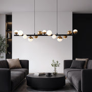 Aurion 29 W akril LED függő csillár távirányítóval, szabályozható, fekete arany, fém és akril LED csillárok távirányítóval Alapértelmezett cím Alessandro Design