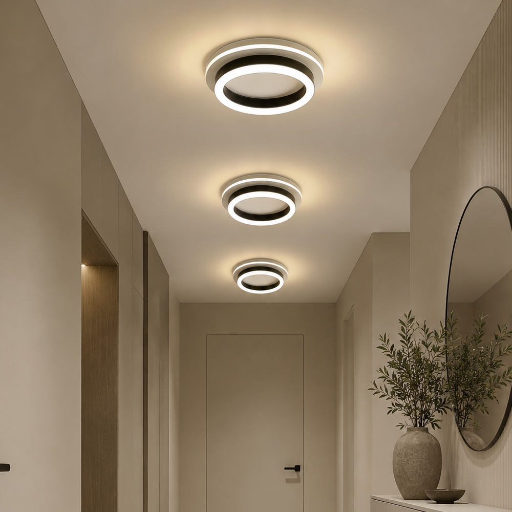MODERN LED csillár 25 W, átmérő 20 cm, kerek, hideg/meleg/semleges fény, fekete LED csillárok alapértelmezett cím Alessandro Design