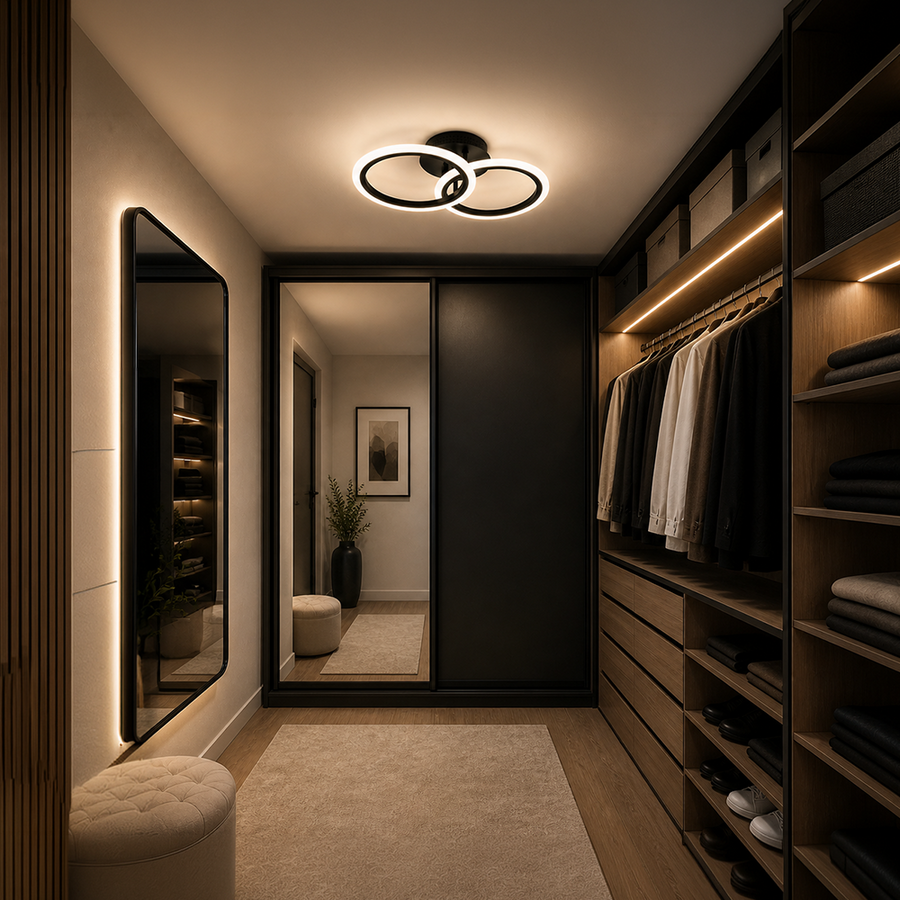 LED csillár távirányítóval BETTY 27W, 2 kör, hideg/meleg/semleges fény, szabályozható, fekete LED csillárok távirányítóval Alapértelmezett cím Alessandro Design