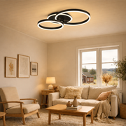 LED csillár távirányítóval RINOVA 66W, 2 kör, hideg/meleg/semleges fény, szabályozható, fekete LED csillárok távirányítóval Alapértelmezett cím Alessandro Design