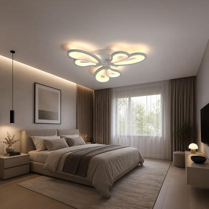 LED csillár távirányítóval BLOSSOM 40W, 3 szirom, hideg/meleg/semleges fény, szabályozható, fehér LED-es csillár távirányítóval Alapértelmezett cím Alessandro Design