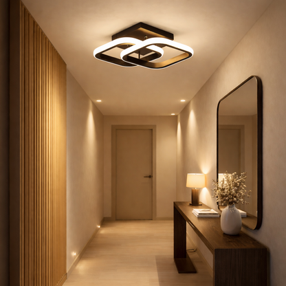 LED csillár VERTEX mátrix átfedő gyémántok, fém keretek, 24 W, 2 gyémánt, hideg/meleg/semleges fény 3000K/4000K/6000K, fekete, fém és szilikon LED-csillár alapértelmezett cím Alessandro Design