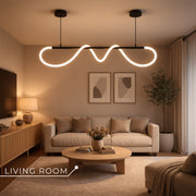 DIVINO LED csillár rugalmas szilikon csővel - 24 W, állítható fény, matt fekete Modern csillárok Alapértelmezett cím Alessandro Design
