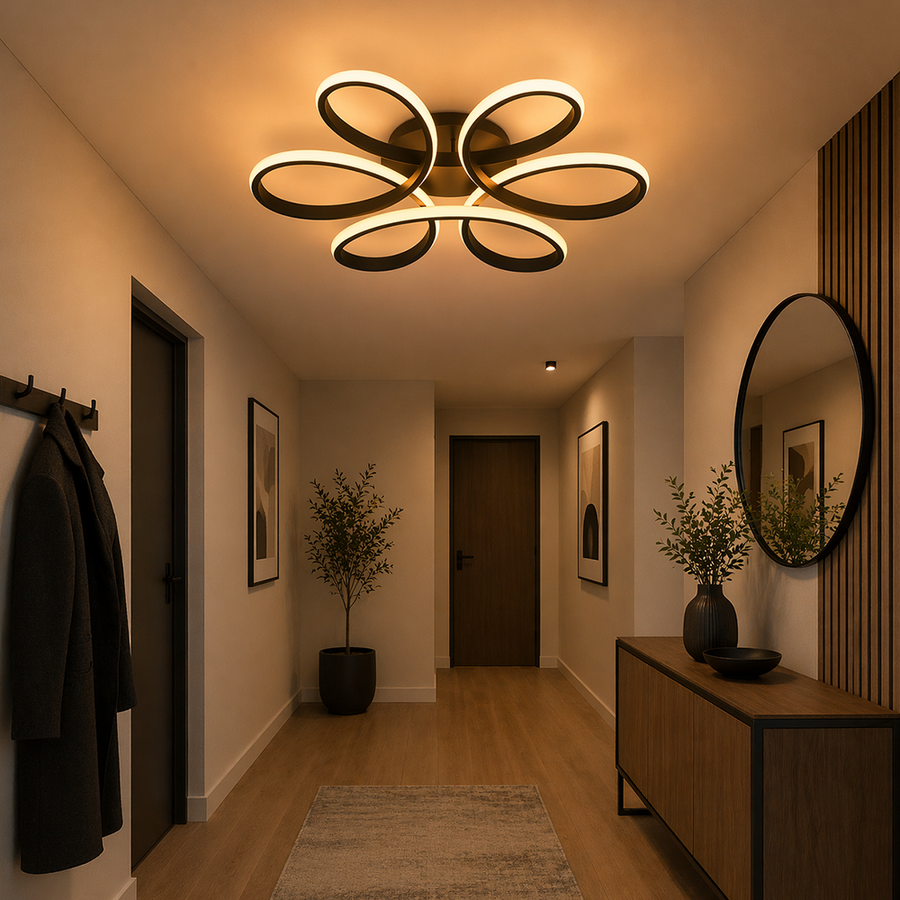 LED-es csillár távirányítóval HELIX 63W, Hideg/Meleg/Semleges fény, Szabályozható, Fekete LED-es csillárok távirányítóval Alapértelmezett cím Alessandro Design