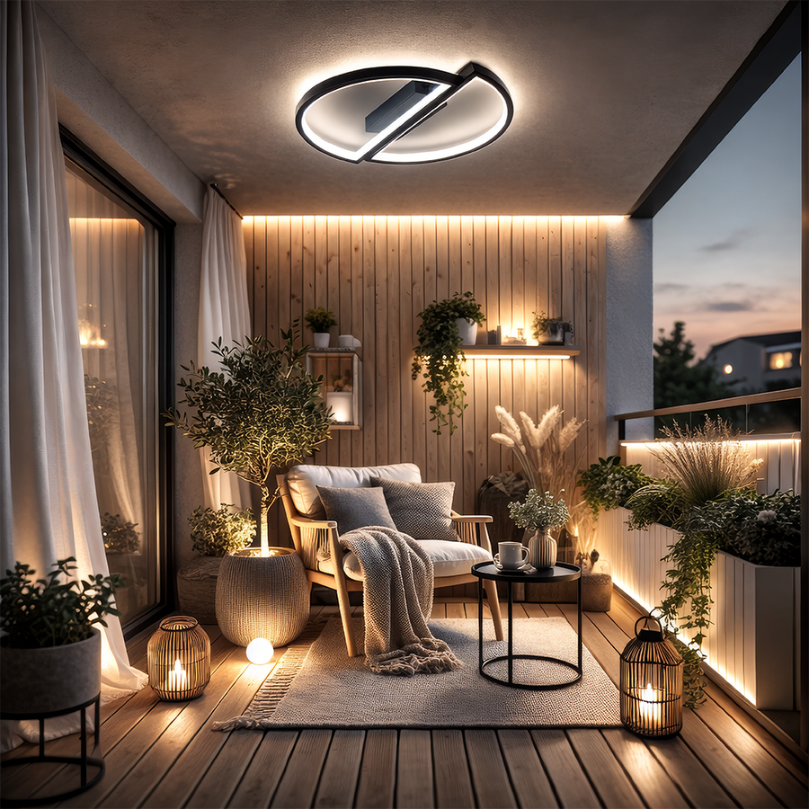 LED-es csillár távirányítóval VECTOR ARCUS 52W, 2 elem, hideg/meleg/semleges fény, szabályozható, fekete LED-es csillárok távirányítóval Alapértelmezett cím Alessandro Design