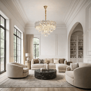 WINDSOR Elegance kristálycsillár 8x E14, átmérő 39 cm, fényes arany, állítható magasságú, fém és kristály kristálycsillárok alapértelmezett cím Alessandro Design