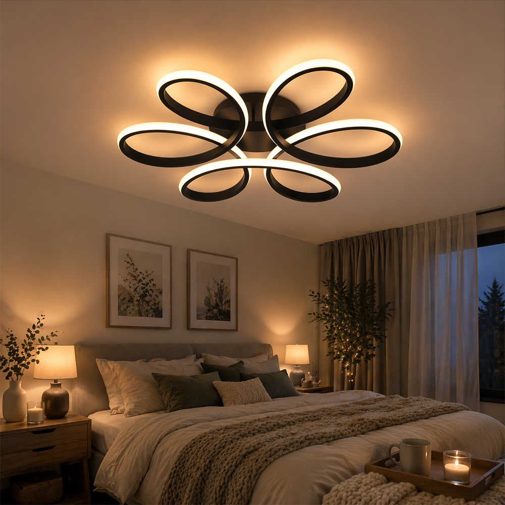 LED-es csillár távirányítóval HELIX 63W, Hideg/Meleg/Semleges fény, Szabályozható, Fekete LED-es csillárok távirányítóval Alapértelmezett cím Alessandro Design