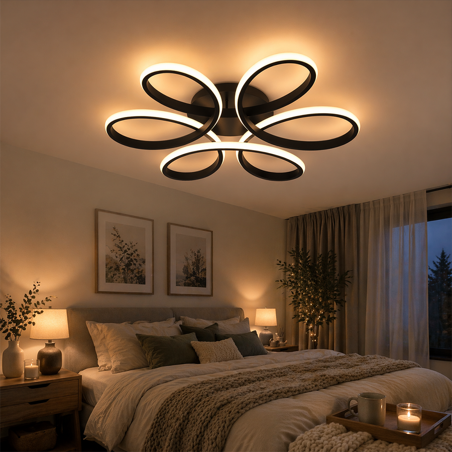 LED-es csillár távirányítóval HELIX 63W, Hideg/Meleg/Semleges fény, Szabályozható, Fekete LED-es csillárok távirányítóval Alapértelmezett cím Alessandro Design