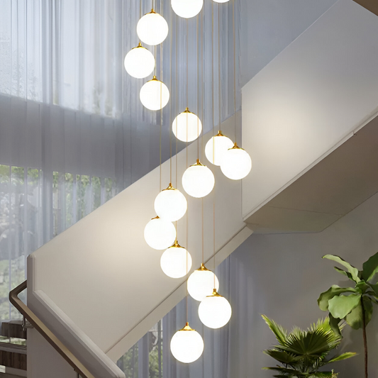 Függő csillár, 25 gömb XE27, arany, állítható magasságú modern csillárok alapértelmezett cím Alessandro Design
