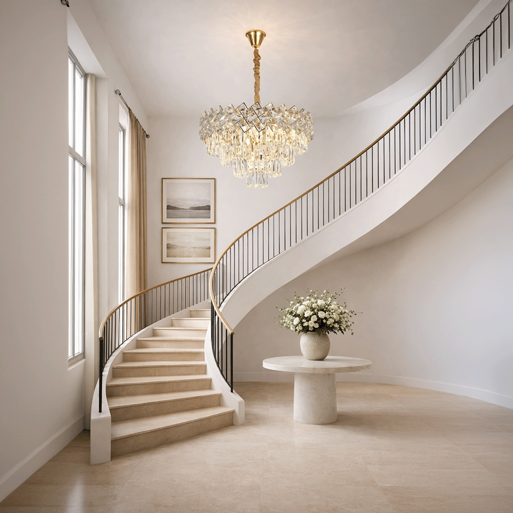 WINDSOR Elegance kristálycsillár 8x E14, átmérő 39 cm, fényes arany, állítható magasságú, fém és kristály kristálycsillárok alapértelmezett cím Alessandro Design