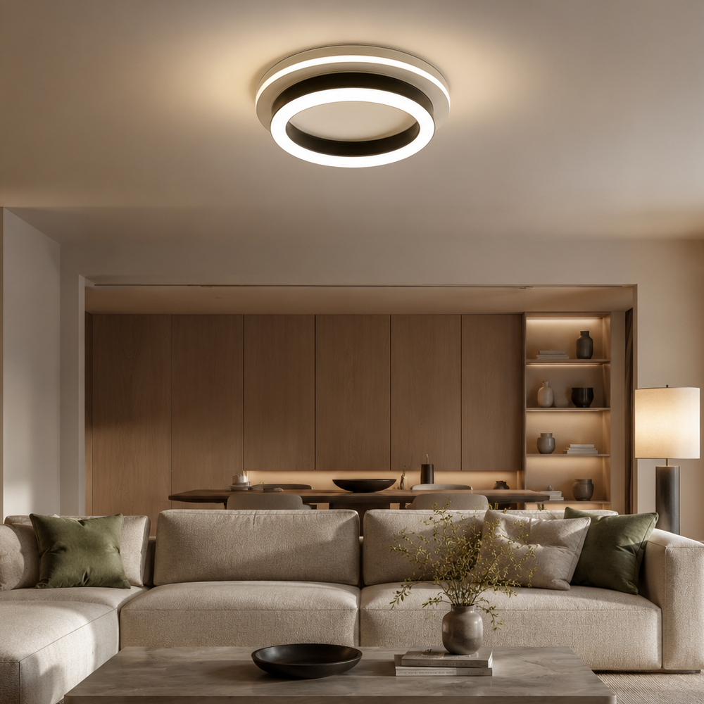 MODERN LED csillár 25 W, átmérő 20 cm, kerek, hideg/meleg/semleges fény, fekete LED csillárok alapértelmezett cím Alessandro Design