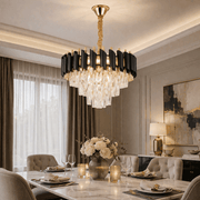 Kristály csillár VERSAILLES Nobile 5xE14, átmérő 40 cm, fényes arany és fekete kristálycsillárok alapértelmezett cím Alessandro Design