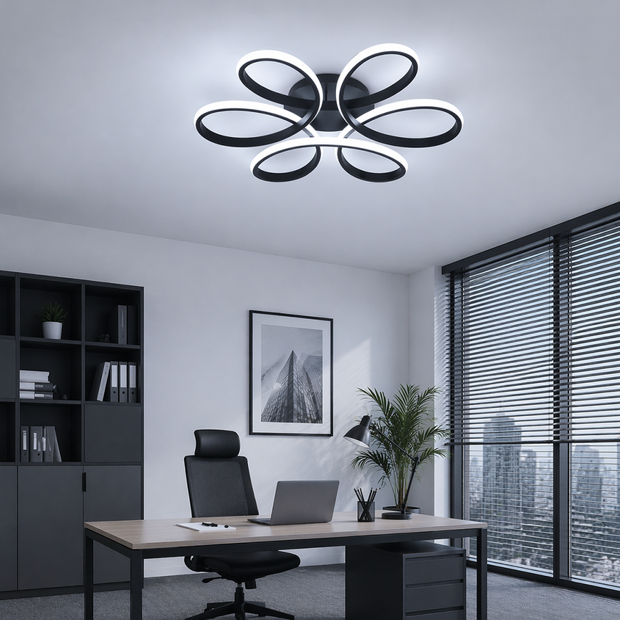 LED-es csillár távirányítóval HELIX 63W, Hideg/Meleg/Semleges fény, Szabályozható, Fekete LED-es csillárok távirányítóval Alapértelmezett cím Alessandro Design