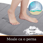 Covoras de Baie, 50x80 cm, Gri, Antiderapant, Absorbant Covoare Baie Default Title Alessandro Design