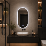 Ovális LED -tükör, 50x100cm, Velara Touch, Szabadságrendszer, Dimable