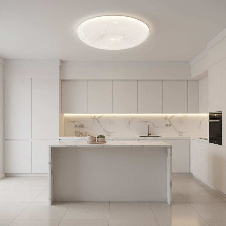 Plafonieră LED 35 cm, 31W, 3000K / 4000K / 6000K, Alb, Metal si Acril Plafoniere LED Default Title Alessandro Design