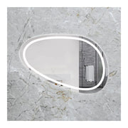 LED tükör, 80x45 cm, Disegno Touch Marcello, Demister System, Dimabila Mirrors Korman E Alapértelmezett cím Alessandro Design