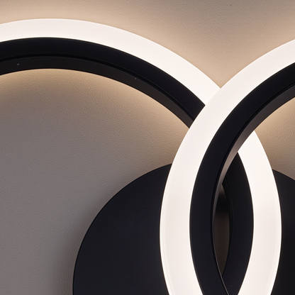LED csillár távirányítóval BETTY 27W, 2 kör, hideg/meleg/semleges fény, szabályozható, fekete LED csillárok távirányítóval Alapértelmezett cím Alessandro Design