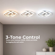 VERTEX mátrix LED csillár, átlapoló gyémántok, fém keretek, 24 W, 2 gyémánt, hideg/meleg/semleges fény 3000K/4000K/6000K, fehér LED-csillárok alapértelmezett cím Alessandro Design