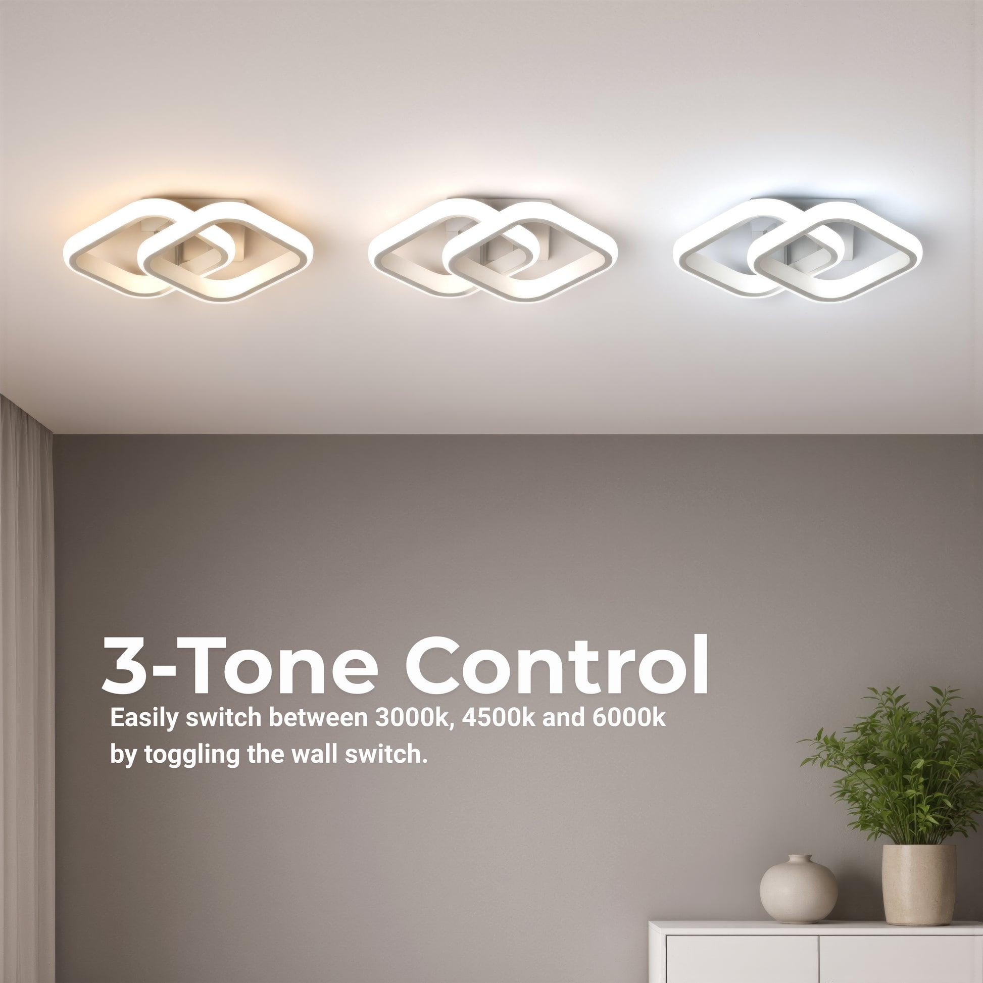 VERTEX mátrix LED csillár, átlapoló gyémántok, fém keretek, 24 W, 2 gyémánt, hideg/meleg/semleges fény 3000K/4000K/6000K, fehér LED-csillárok alapértelmezett cím Alessandro Design