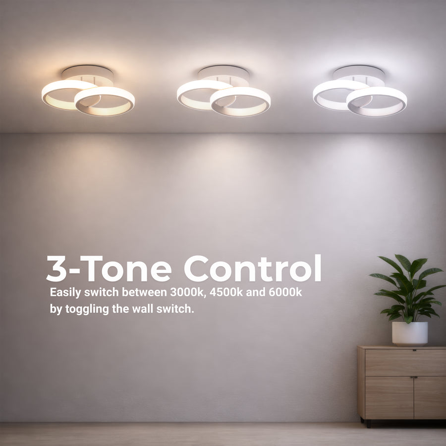 LED csillár VERTEX CIRCULA 21W, 2 kör, fém keretek, hideg/meleg/semleges fény, fehér LED csillárok alapértelmezett cím Alessandro Design