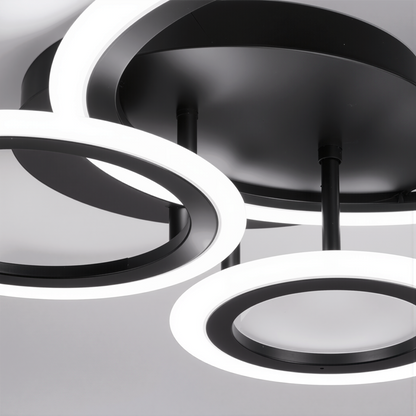LED csillár távirányítóval BETTY 40W, 3 kör, hideg/meleg/semleges fény, szabályozható, fekete LED csillárok távirányítóval Alapértelmezett cím Alessandro Design