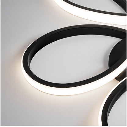 LED-es csillár távirányítóval HELIX 63W, Hideg/Meleg/Semleges fény, Szabályozható, Fekete LED-es csillárok távirányítóval Alapértelmezett cím Alessandro Design