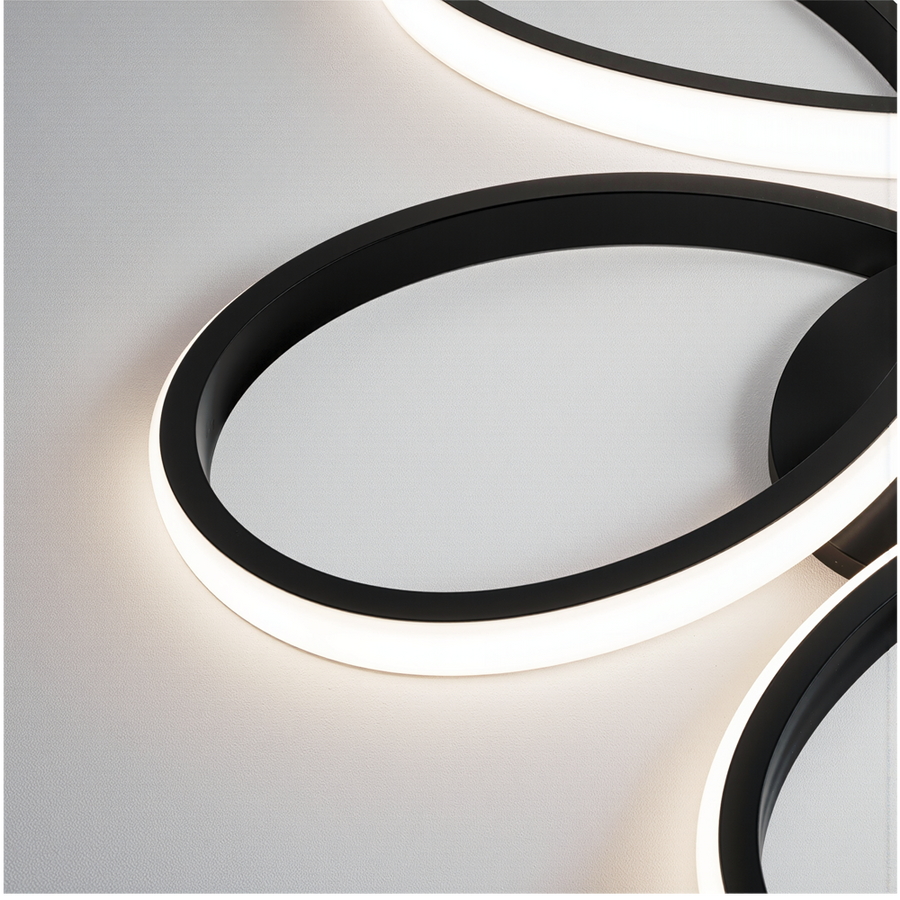 LED-es csillár távirányítóval HELIX 63W, Hideg/Meleg/Semleges fény, Szabályozható, Fekete LED-es csillárok távirányítóval Alapértelmezett cím Alessandro Design