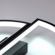 LED-es csillár távirányítóval VECTOR ARCUS 52W, 2 elem, hideg/meleg/semleges fény, szabályozható, fekete LED-es csillárok távirányítóval Alapértelmezett cím Alessandro Design
