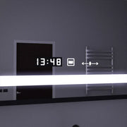 Négyszögletű LED-es tükör, 120x80 cm, Marcello MotionGlow érzékelő, páramentesítő rendszer, óra és hőmérő, kozmetikai nagyító, szabályozható Marcello tükrök alapértelmezett cím Alessandro Design
