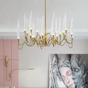 Cristal Chandelier Delta 12XG4 Gold Modern csillárok Alapértelmezett cím Alessandro Design