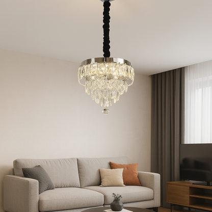 MEILI CRYSTAL CASCADA 300 – Kristály LED csillár, 52W, Ø300 mm, távirányítóval Kristálycsillárok Alapértelmezett cím Alessandro Design