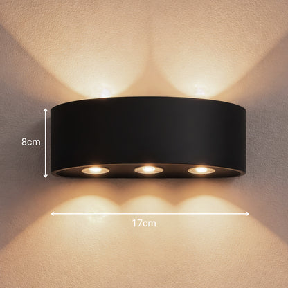 Aplica LED Exterior Ellis, 6W, 6 Surse de lumina, Lumina Calda, Negru Aplice de Exterior Default Title Alessandro Design