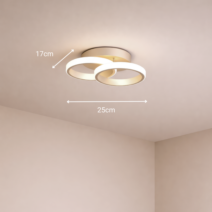 LED csillár VERTEX CIRCULA 21W, 2 kör, fém keretek, hideg/meleg/semleges fény, fehér LED csillárok alapértelmezett cím Alessandro Design