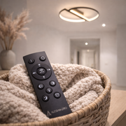 LED-es csillár távirányítóval VECTOR ARCUS 52W, 2 elem, hideg/meleg/semleges fény, szabályozható, fekete LED-es csillárok távirányítóval Alapértelmezett cím Alessandro Design