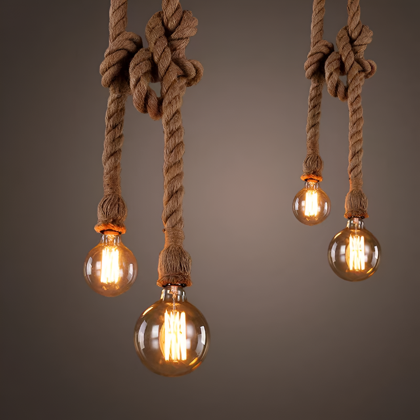 Vintage csillár LV120/10BK, 10xE27, rusztikus, húr és fém, 2x100 cm, fekete tartó Vintage csillárok, alapértelmezett cím Alessandro Design