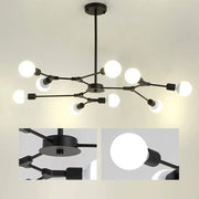Lustra Architek Nona, 9x E27, fekete, fémfényű ipari alapcím Alessandro Design