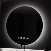 LED-es kerek tükör, 80 cm, Serenite MotionGlow Marcello, páramentesítő rendszer, óra és hőmérő, szabályozható tükrök Marcello alapértelmezett cím Alessandro Design