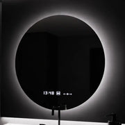 LED kerek tükör, 70 cm, Serenite MotionGlow Marcello, páramentesítő rendszer, óra és hőmérő, szabályozható tükrök Marcello alapértelmezett cím Alessandro Design