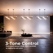 Aurion 29 W akril LED függő csillár távirányítóval, szabályozható, fekete arany, fém és akril LED csillárok távirányítóval Alapértelmezett cím Alessandro Design