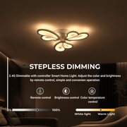 LED csillár távirányítóval BLOSSOM 40W, 3 szirom, hideg/meleg/semleges fény, szabályozható, fehér LED-es csillár távirányítóval Alapértelmezett cím Alessandro Design