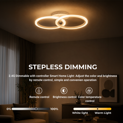 LED-es csillár távirányítóval BETTY 27W, 2 kör, hideg/meleg/semleges fény, szabályozható, fehér LED-es csillár távirányítóval Alapértelmezett cím Alessandro Design