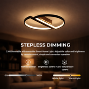 LED-es csillár távirányítóval VECTOR ARCUS 52W, 2 elem, hideg/meleg/semleges fény, szabályozható, fekete LED-es csillárok távirányítóval Alapértelmezett cím Alessandro Design