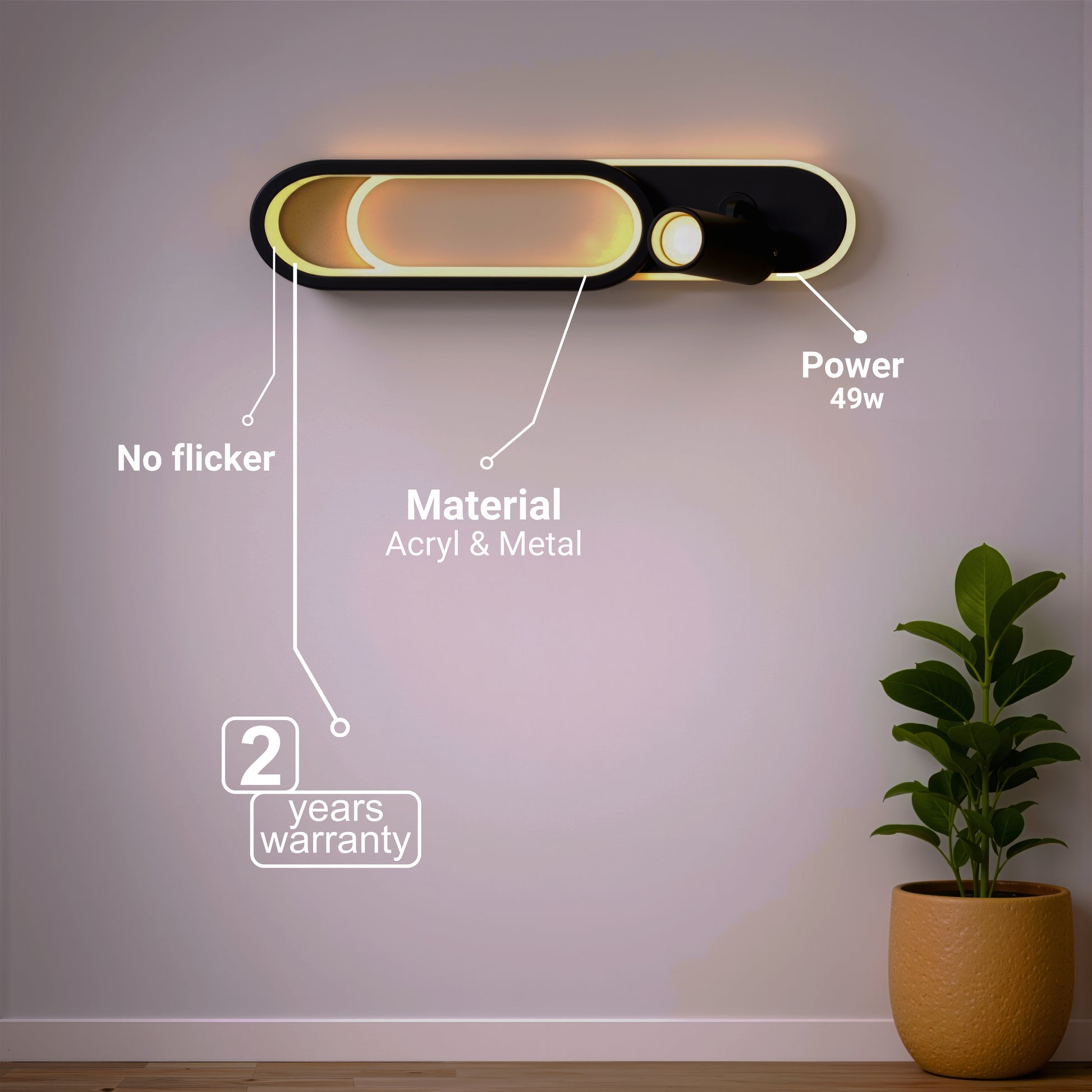 LED csillár állítható projektorral FISSO Camilla 49W, fény 3000/4000/6000k, fekete LED csillárok Alapértelmezett cím Alessandro Design