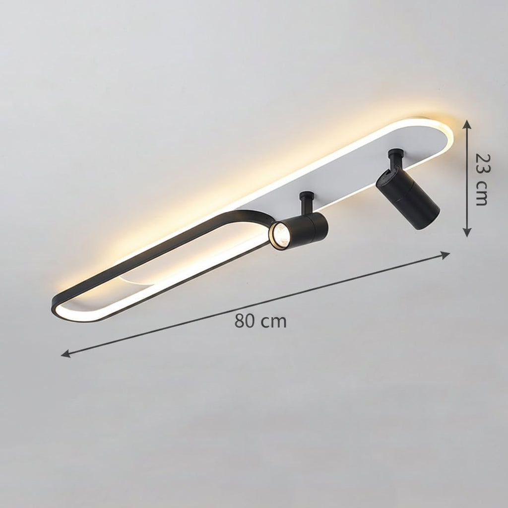 LED csillár állítható kivetítővel FISSO Camilla 70W, hideg/meleg/semleges fény, fekete LED csillárok Alapértelmezett cím Alessandro Design