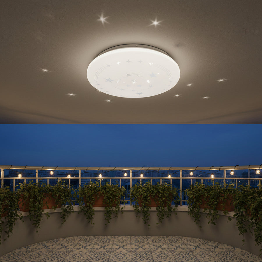 Plafonieră LED Stele 23 cm, 22W, 3000K / 4000K / 6000K, Alb, Metal si Acril Plafoniere LED Default Title Alessandro Design