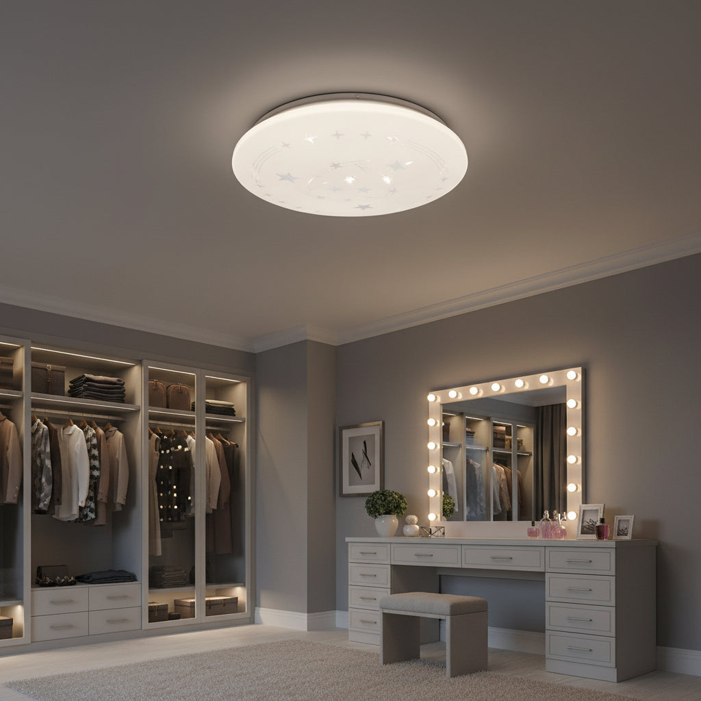Plafonieră LED Stele 23 cm, 22W, 3000K / 4000K / 6000K, Alb, Metal si Acril Plafoniere LED Default Title Alessandro Design