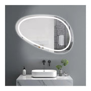 LED tükör, 80x45 cm, Disegno Touch Marcello, Demister System, Dimabila Mirrors Korman E Alapértelmezett cím Alessandro Design
